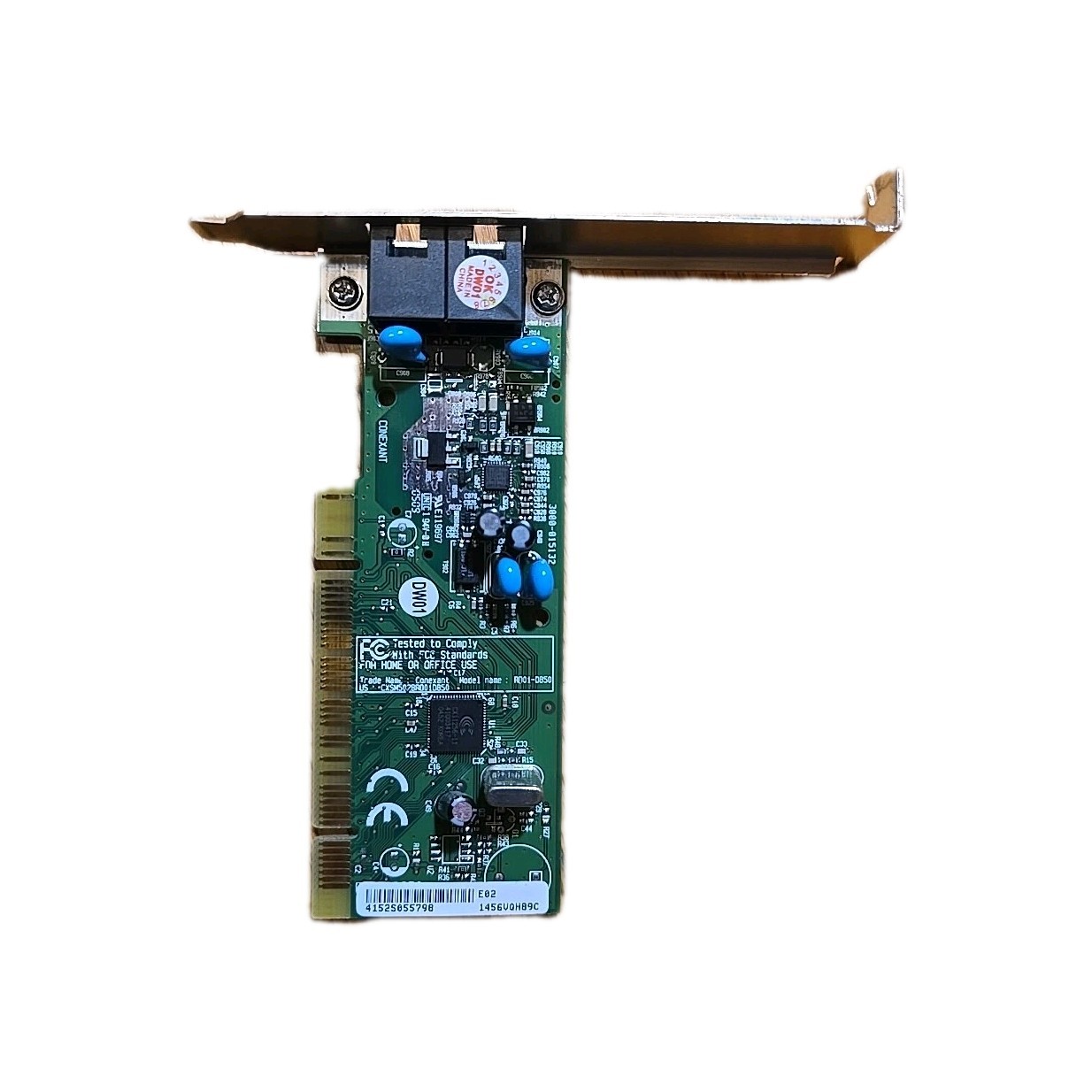 Dell 0C37682 Conexant RD01-D850 PCI 56K Fax Modem Card Dual RJ11 Low Profile