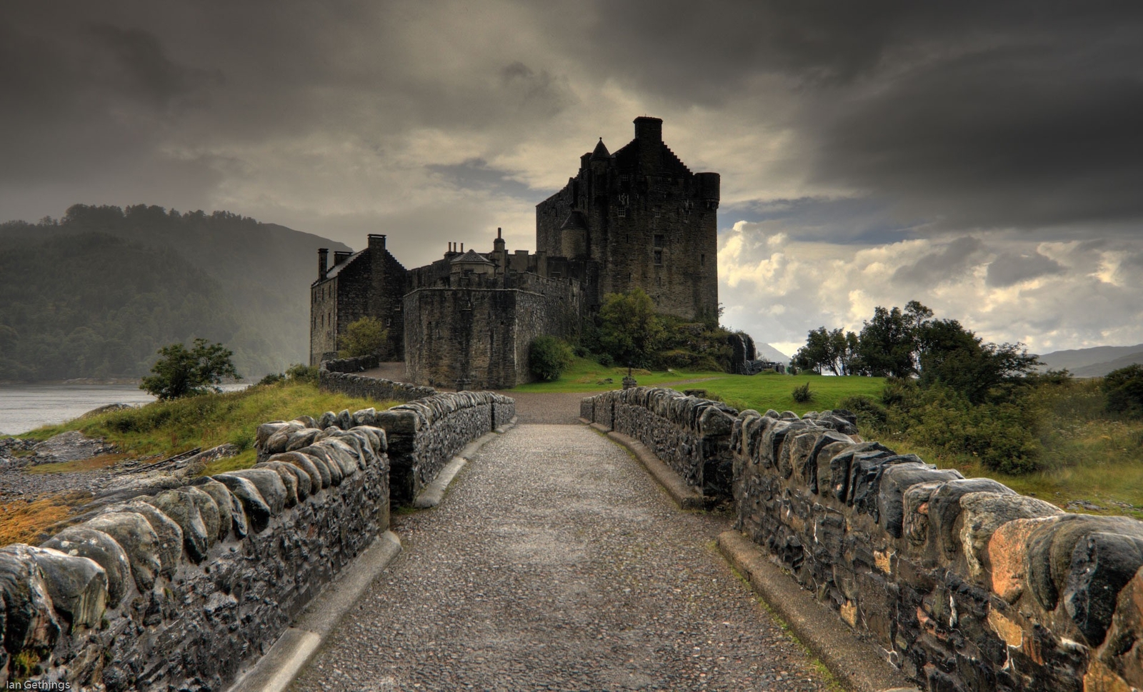 Landscape architecture medieval castle scotland uk Custom Gaming Mat Desk