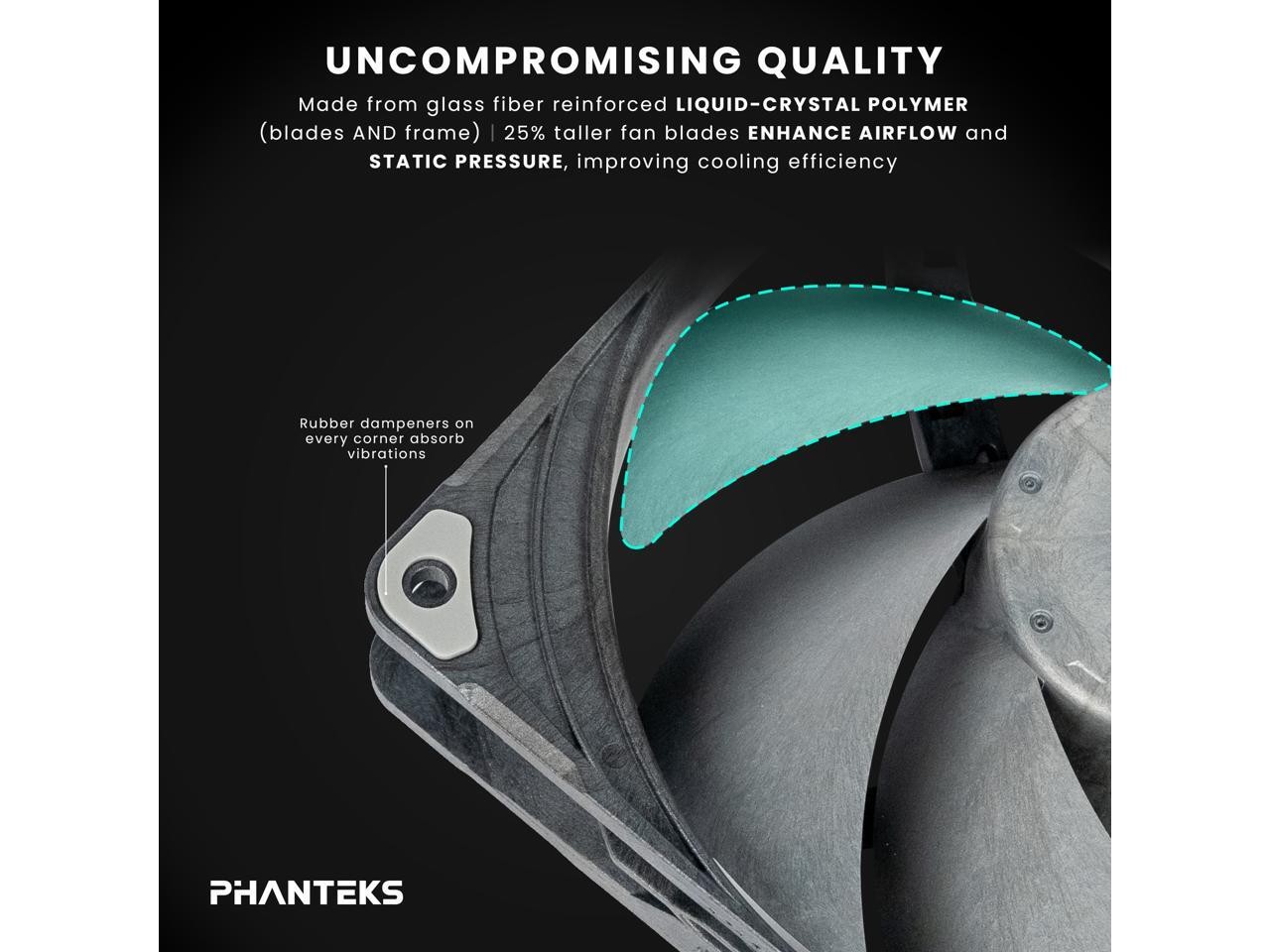 Phanteks T30-140 Triple-Pack, 140mm Premium High-Performance PWM Fan, Industrial