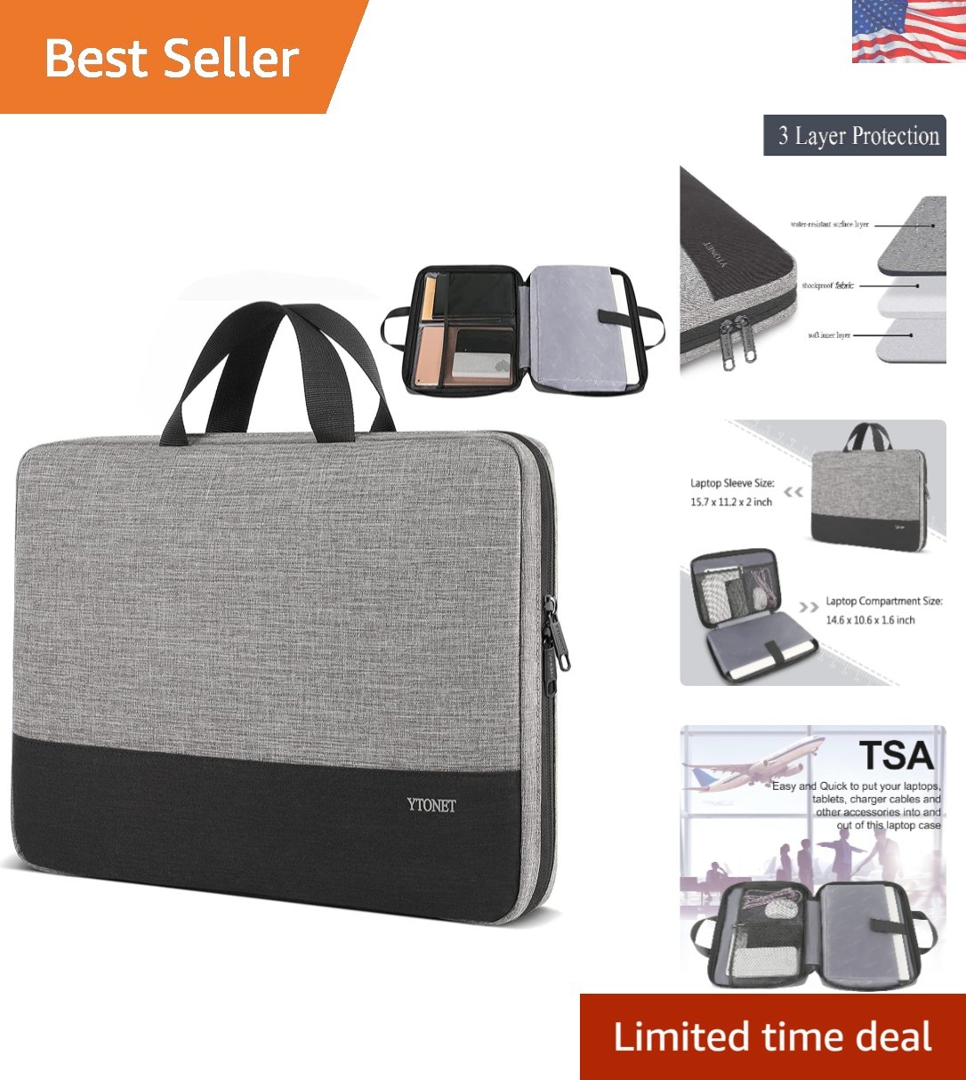 Durable 15-16 Inch Laptop Sleeve with Padded Protection and Accessory Pocket
