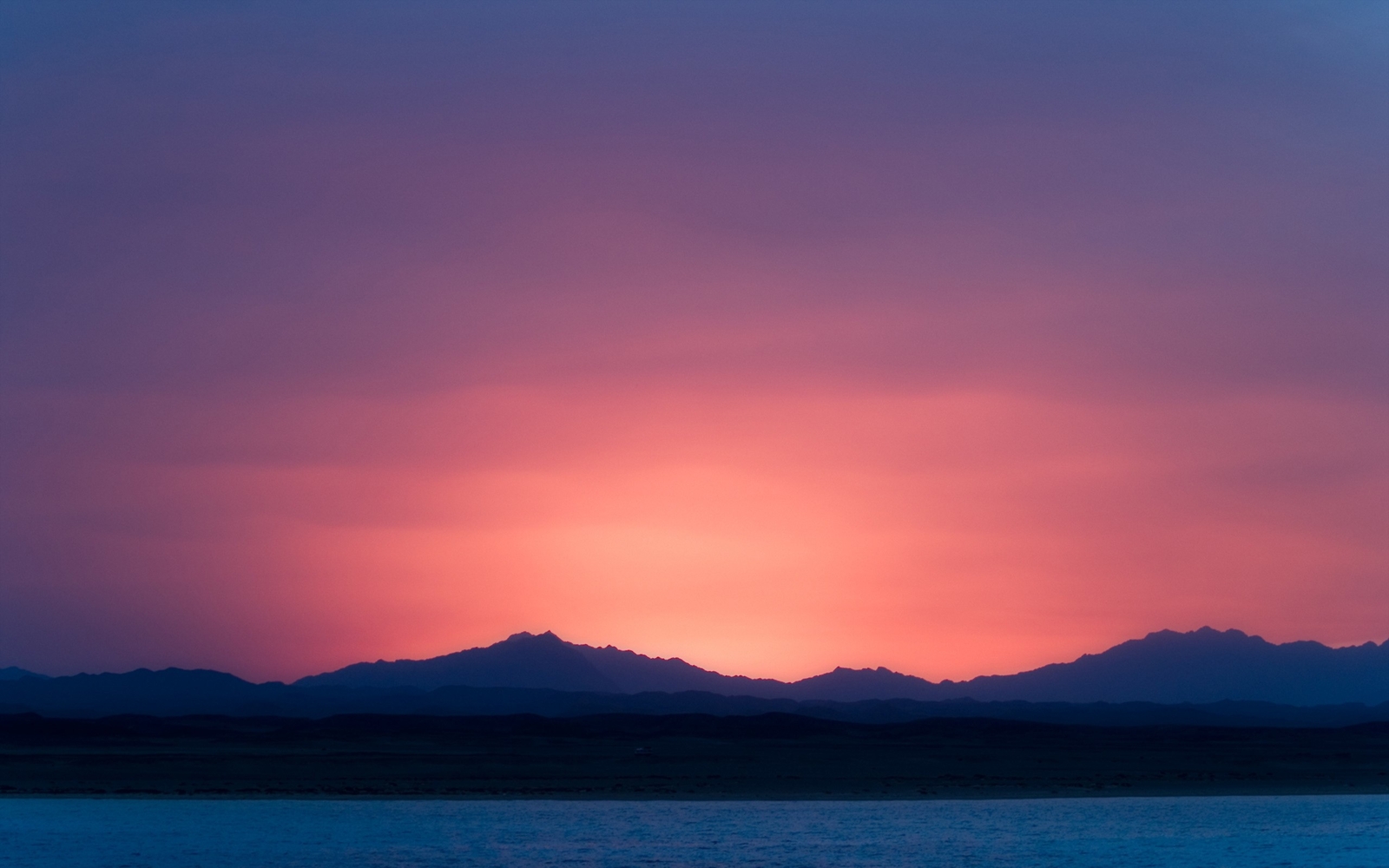 Landscape nature sunrise purple sky mountains Custom Gaming Mat Desk