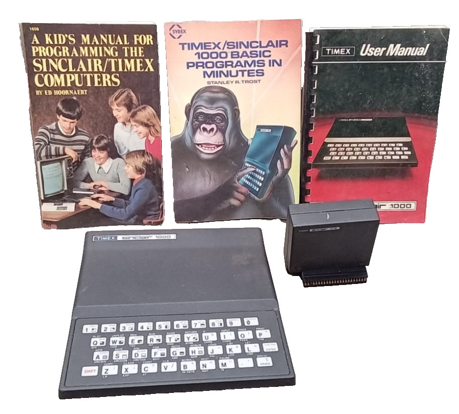 Timex Sinclair 1000 Bundle 16K RAM  Books Untested 1982 PC