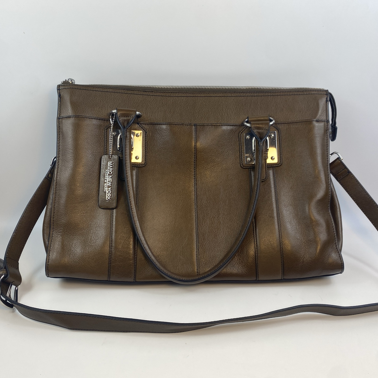 Marc New York by Andrew Marc Genuine Leather Laptop Bag Messenger Work Purse
