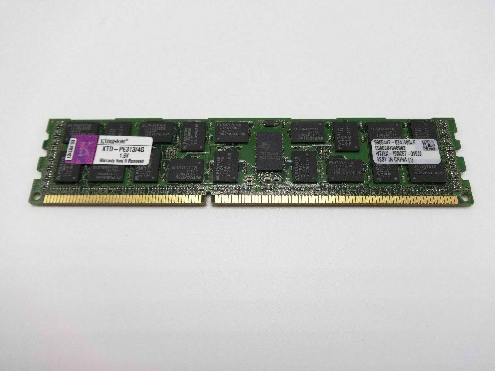 Kingston KTD-PE313/4G 4GB PC3 10600R 2Rx4 memory DIMM