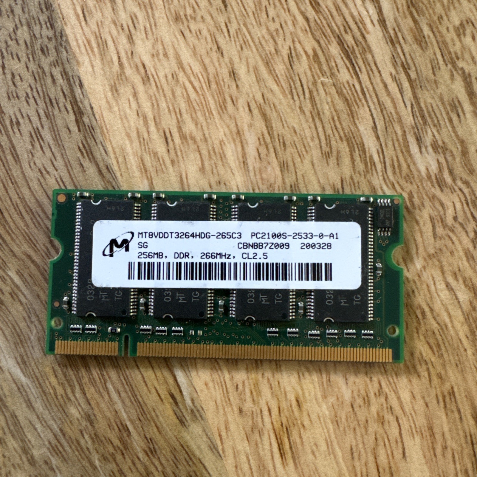 Micron MT8VDDT3264HDG-265C3 256MB DDR 266MHZ CL2.5