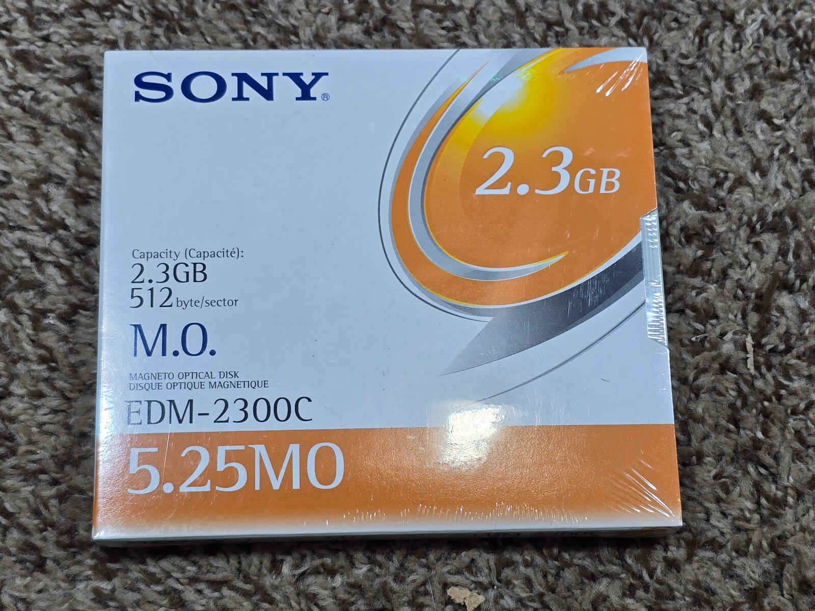Sony EDM-2300C 2.3GB 512 B/S Magneto Optical Disk New Sealed