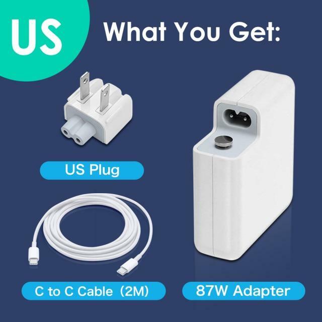 96W/87W/61W/30W USB-C Charger For Apple MacBook Air/Pro 13 15 16 Power Adapter