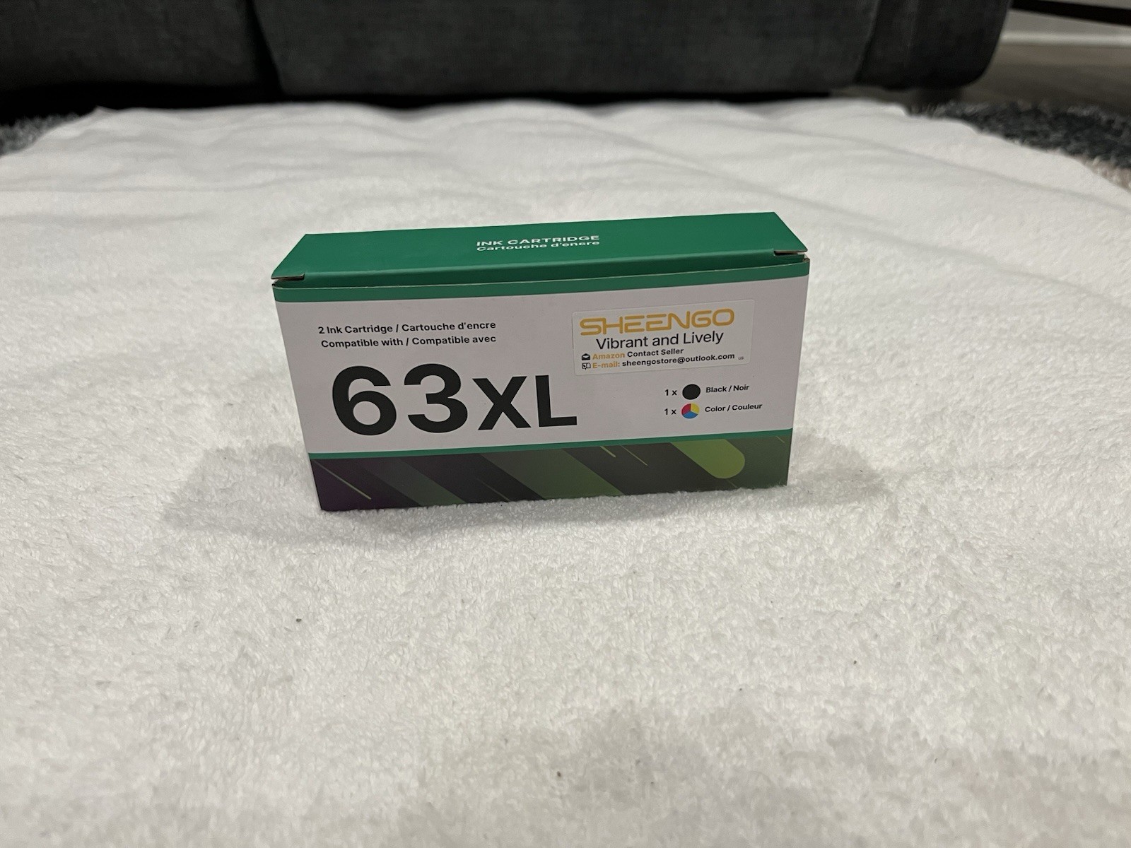New Sealed Box of 2 Printer Ink Cartridges 63XL Black & Tri-Color HY HP Exp 2028