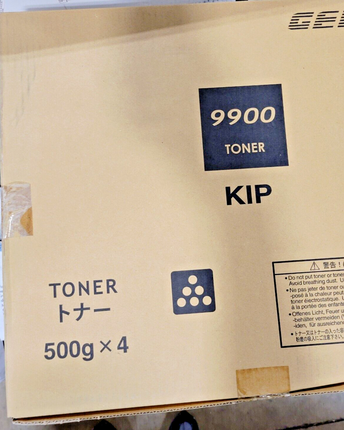 KIP 9900 SUP9900-103A Z158070040 4 pack of 500g Black Toner, New Genuine