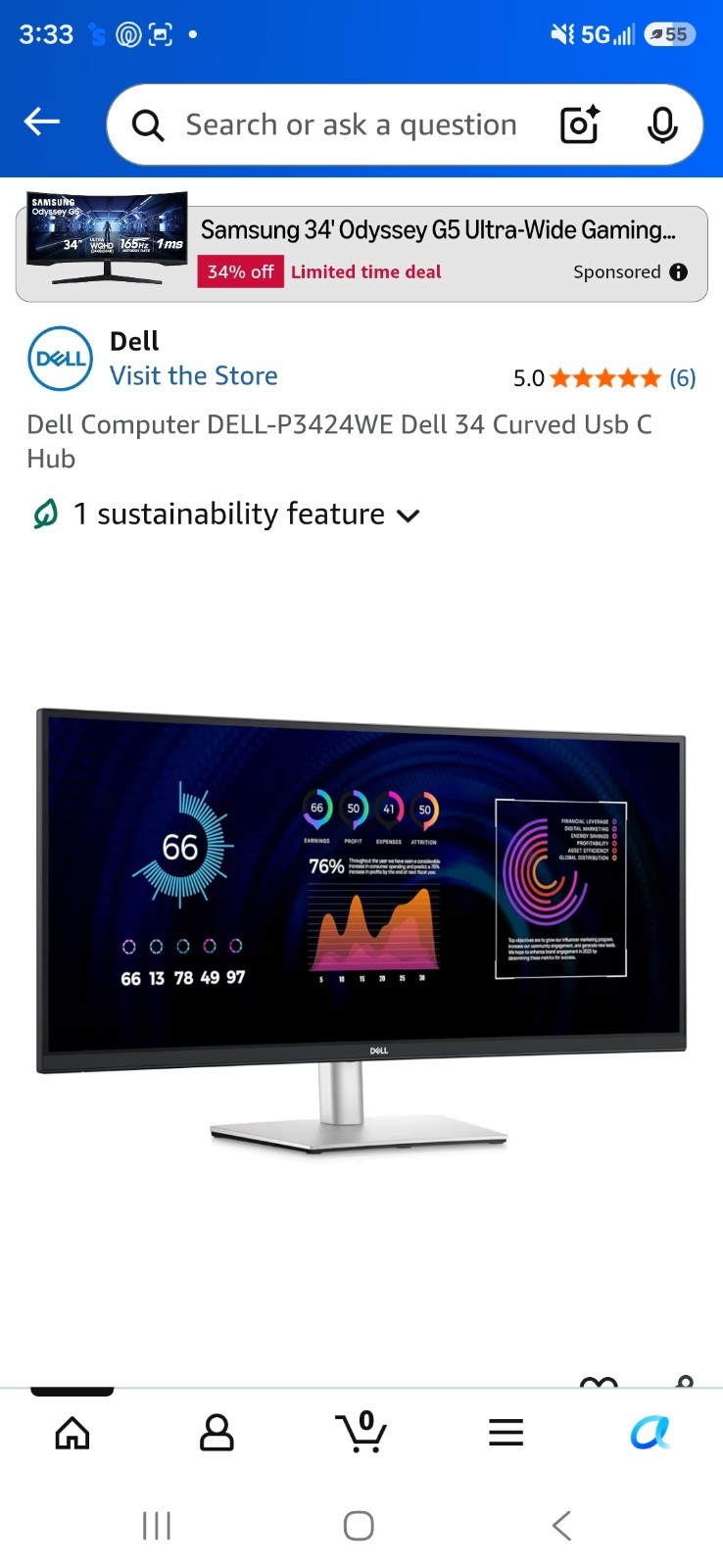 Dell Pro Plus P3424wE 34  Class UW-QHD Curved Screen LED Monitor - 21:9 - TAA Co