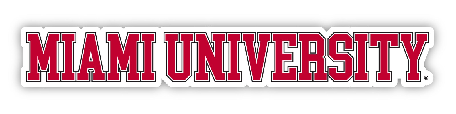 Miami University of Ohio College Text Vinyl Decal – White, Clear and Holo