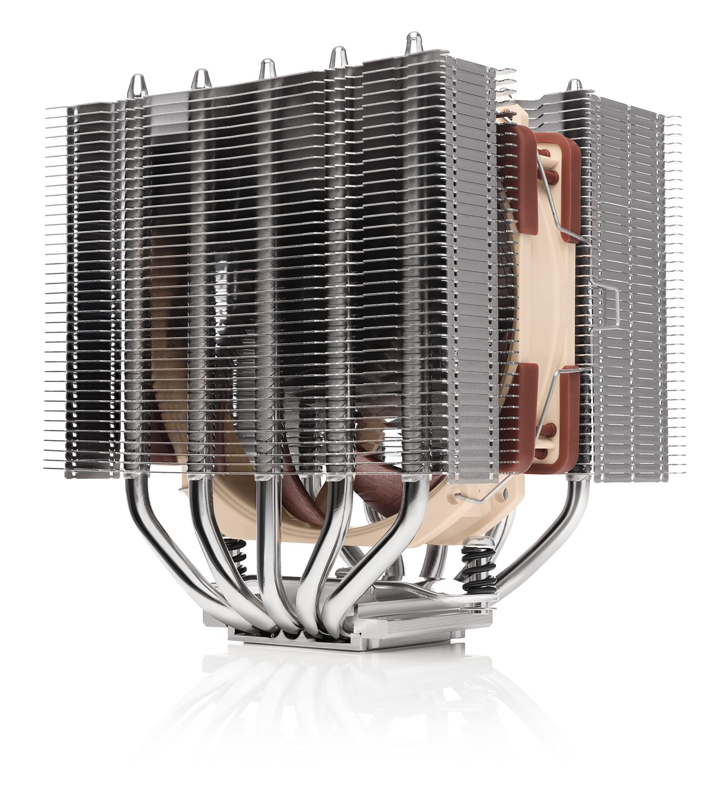 Noctua NH-D12L, Low-Height Dual-Tower CPU Cooler (120mm, 120x120x25 mm, Brown