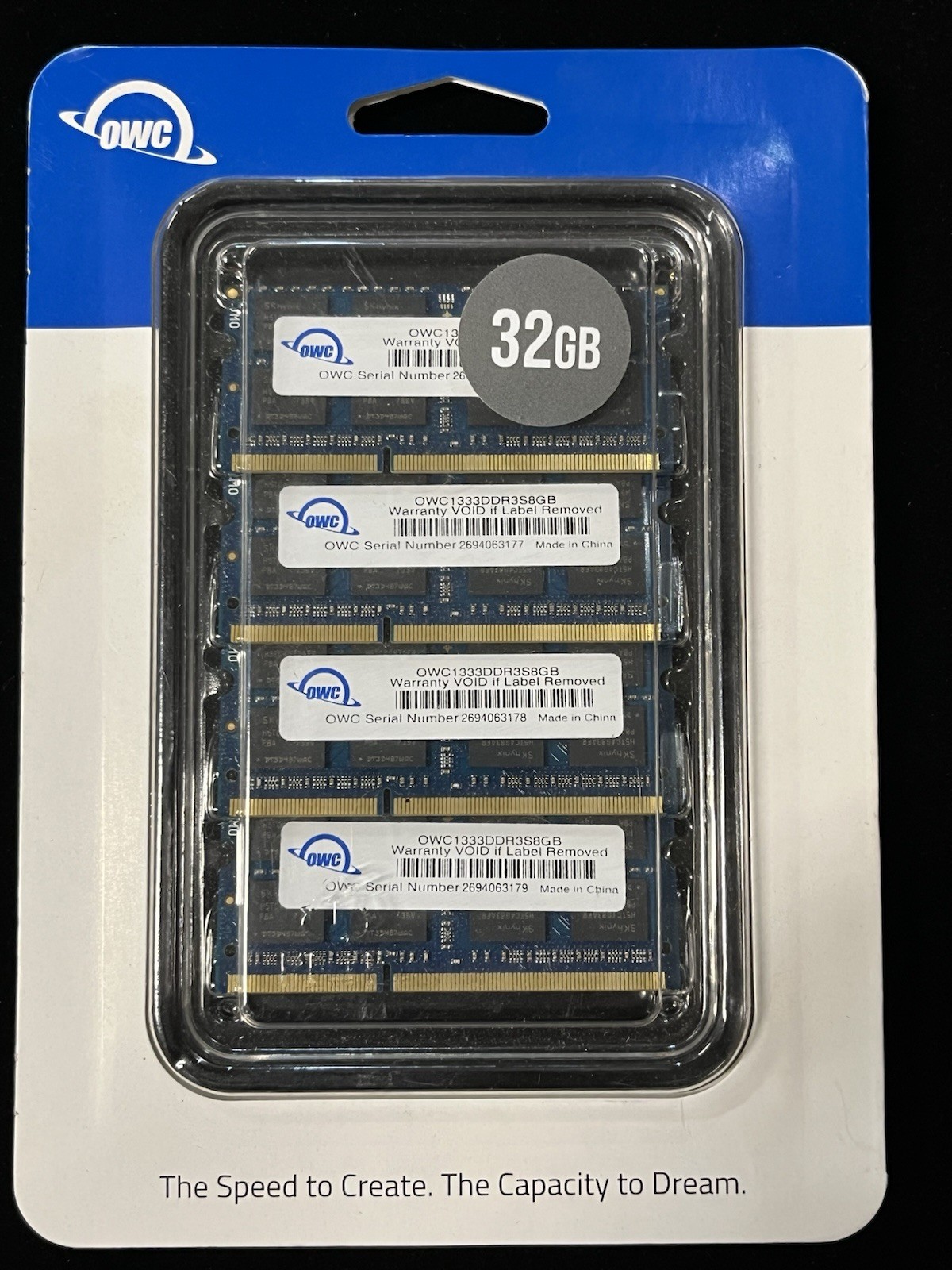OWC DDR3 1333 MHz SO-DIMM Memory Module OWC1333DDR3S32S 32GB: 8GB x 4