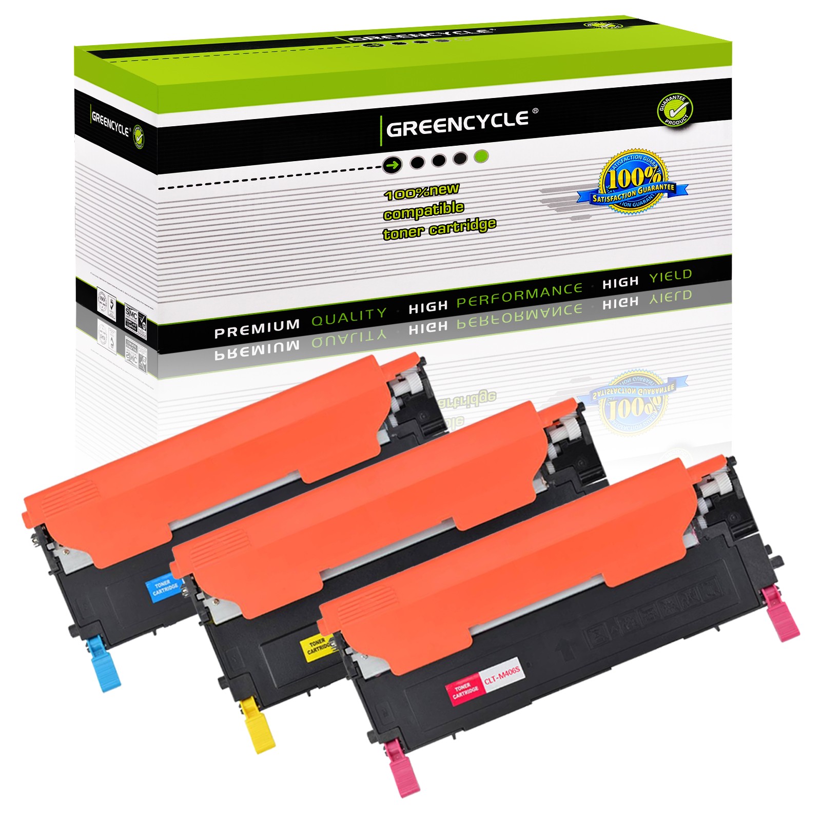3x C/M/Y CLT-406S 406S Toners for Samsung CLP-360 362 363 364 365 365W 367W 368