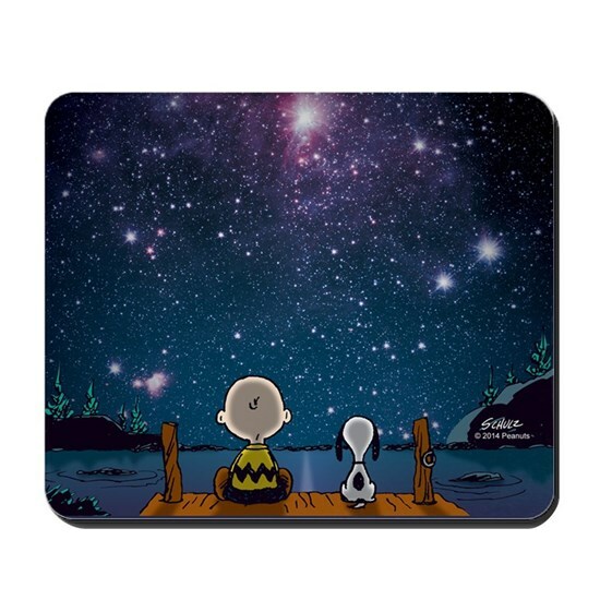 Rubber Mouse Pad Spaced Out Stars Shining NonSlip  5mm Thickness 