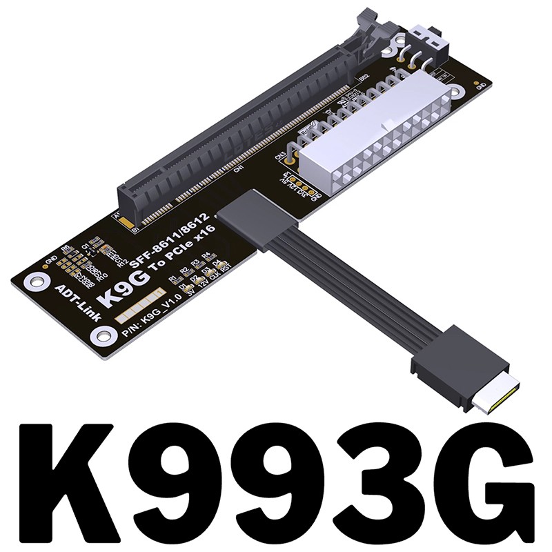 (ADT Link) OCuLink Open External Graphics Dock M.2 PCIe 5.0x4 8611 Interface