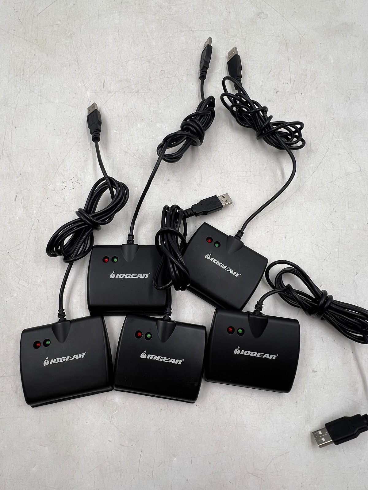 LOT OF 5 IOGEAR GSR202 USB Portable Smart Access Card Reader FREE S/H