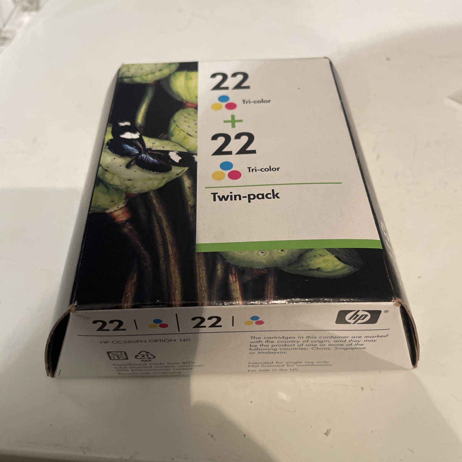 HP 22/CC580FN Color 2 Pack Ink Cartridge - New in Box
