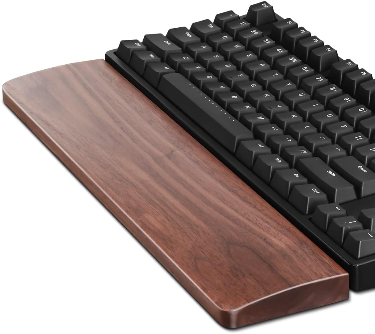 Wooden Keyboard Wrist Rest Ergonomic TKL Gaming Walnut Mechanical Keyboard 