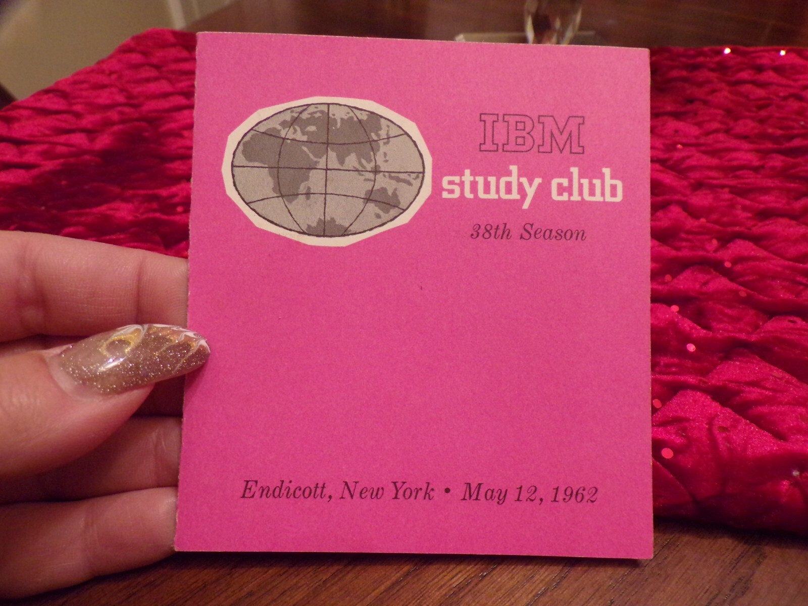 VTG 1962 IBM Study Club 38th Season