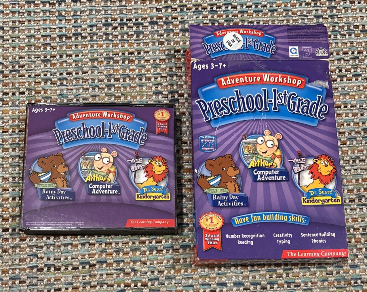 Adventure Workshop Preschool - 1st Grade 2002 PC CD-ROM Dr. Seuss Little Bear 