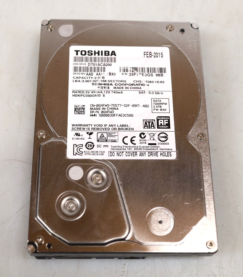 Toshiba 2TB DT01ACA200 SATA 3.5'' 7200 RPM Hard Drive