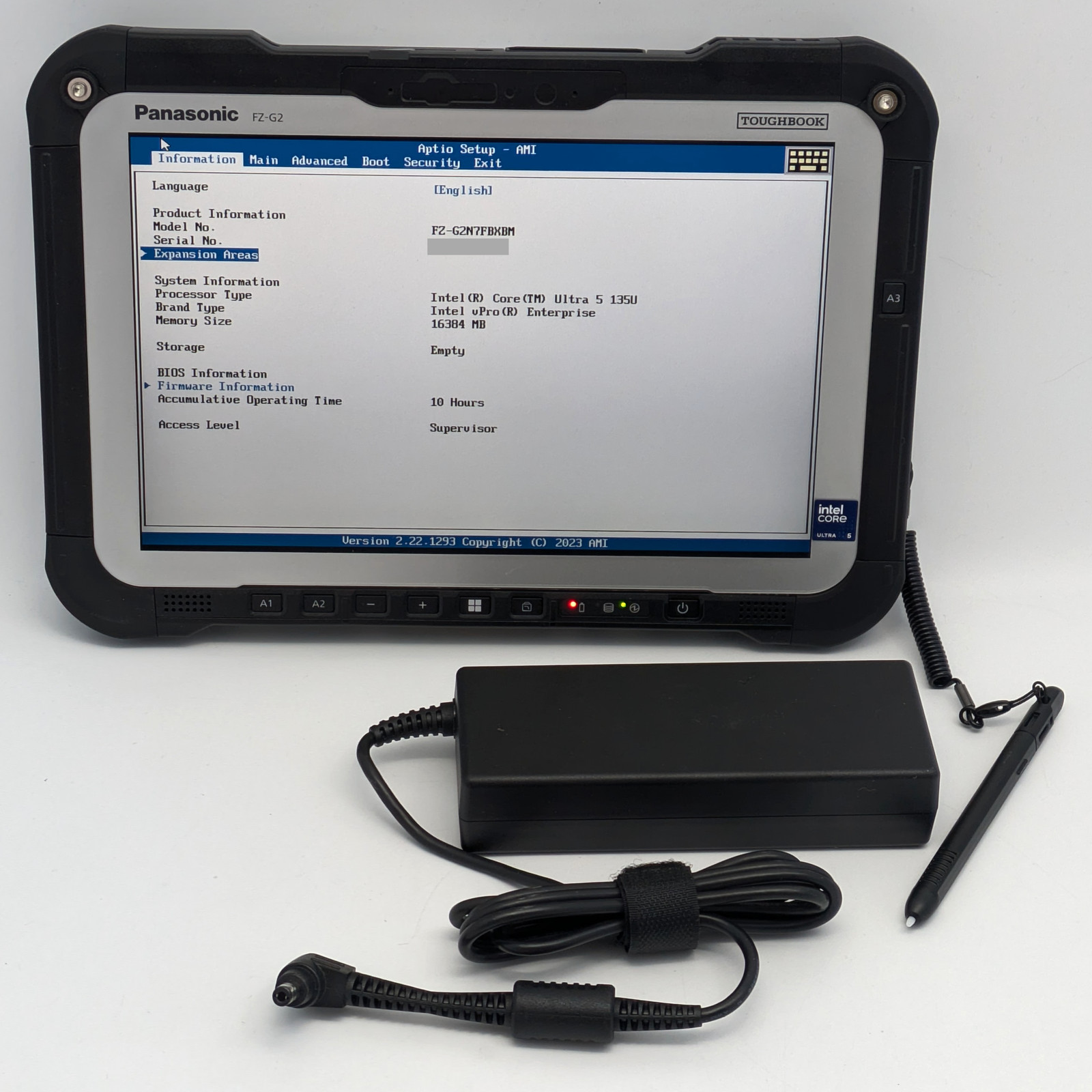 Panasonic Toughbook FZ-G2 10.1" Ultra 5 135U 16GB DDR5 No SSD No OS