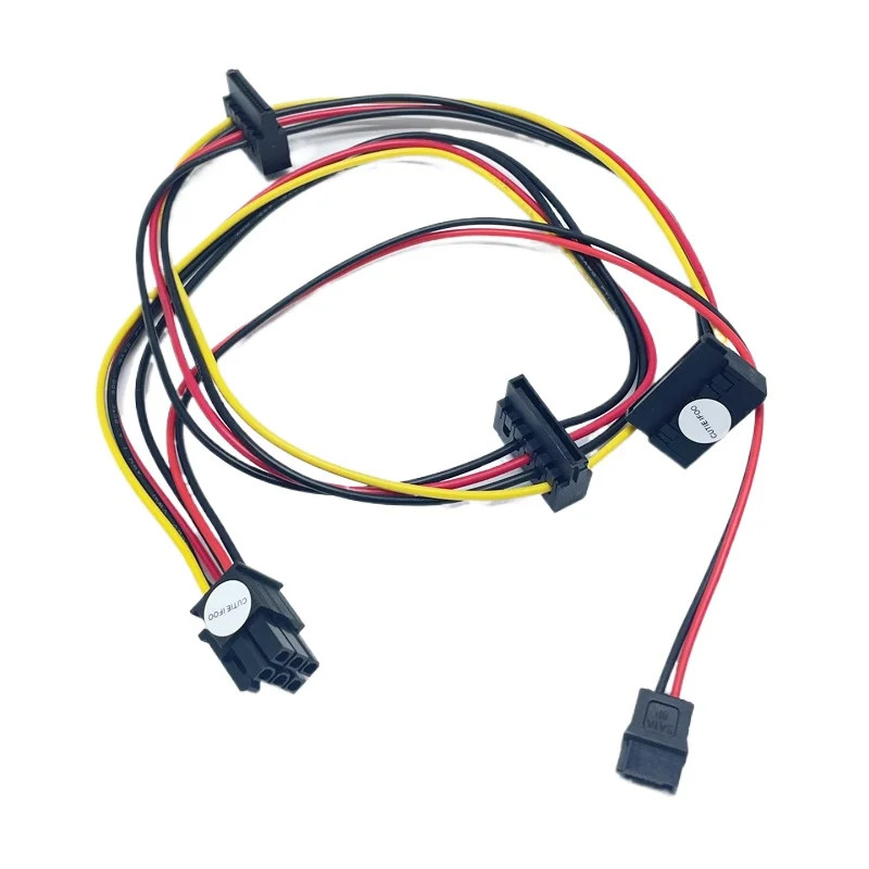 6Pin To 3port 15p 6p SATA Hard Drive Power Cable for HP 600 800 400 G1 G2 SFF