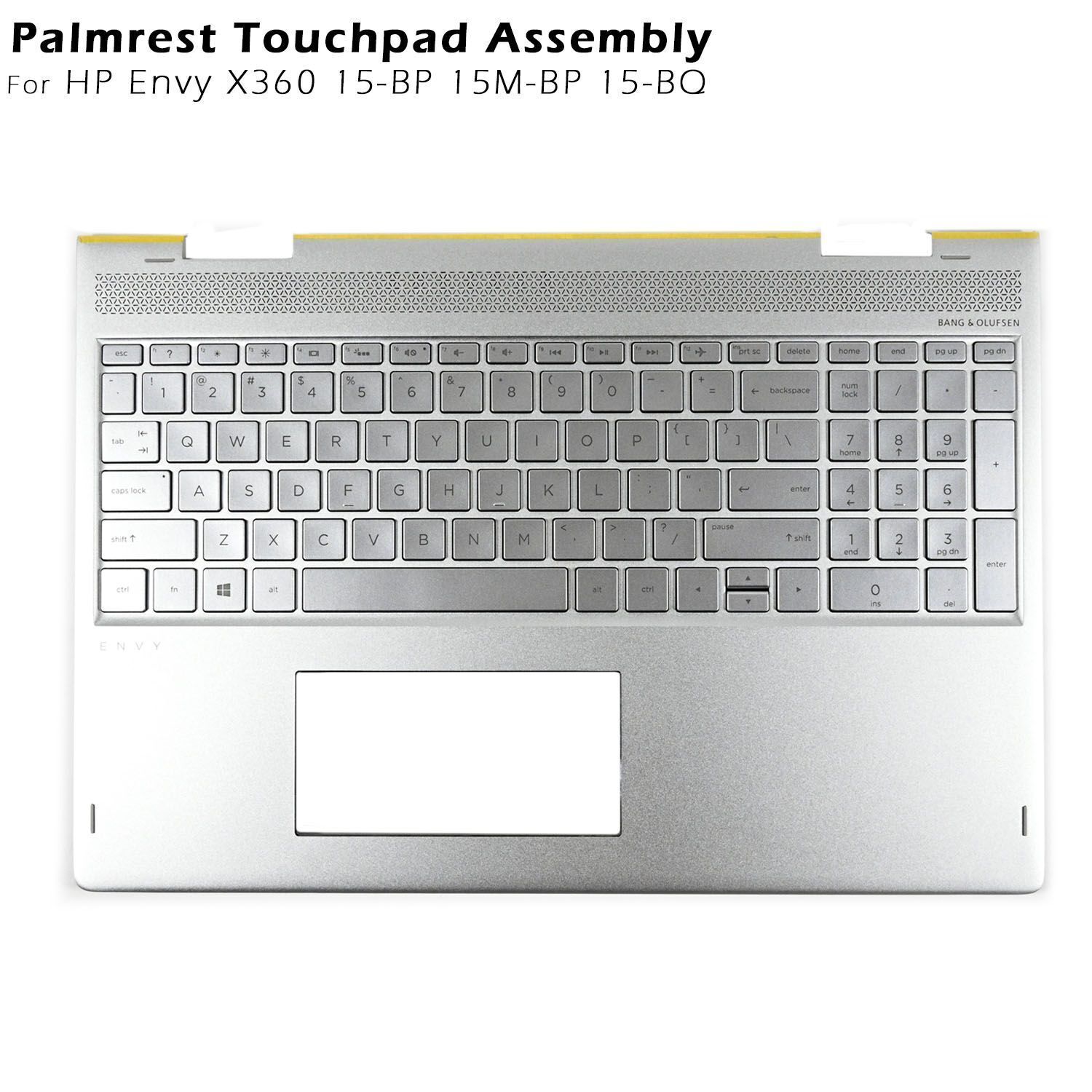 New Silver Palmrest w/Backlit Keyboard 934640-001 For HP ENVY X360 15-BP 15BP US