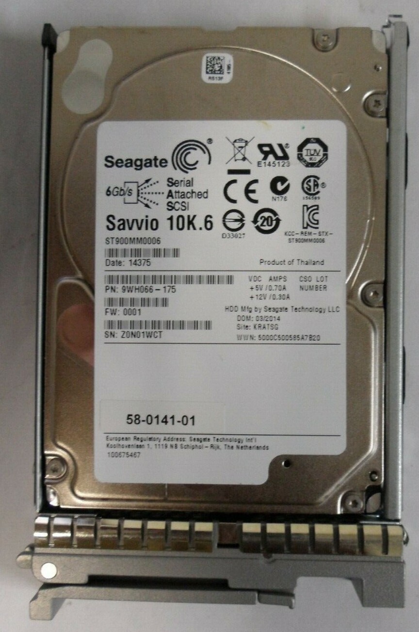 Seagate ST900MM0006 900GB 10000RPM 6Gb/s 64MB 2.5 in SAS Savvio 10K.6 With Tray