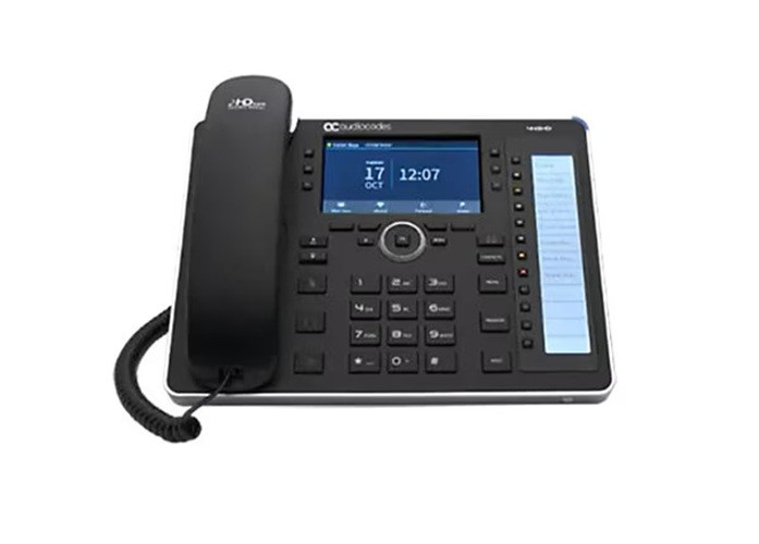 AudioCodes UC445HDEPSG-DBW 445HD SIP PoE Gigabit VoIP IP Phone - Wi-Fi - Black