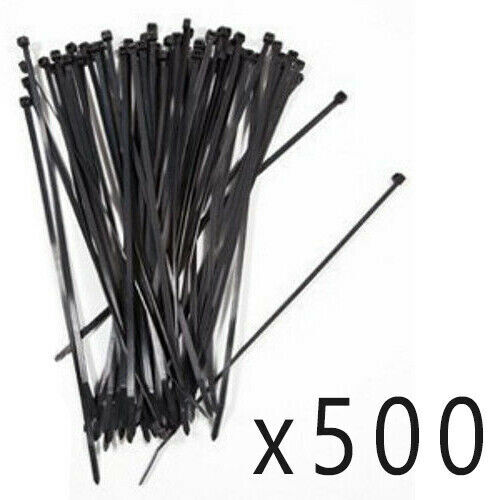 500 Pack Lot Pcs - 6" Inch UV Resistant Nylon Cable Zip Wire Tie 40 lbs - Black