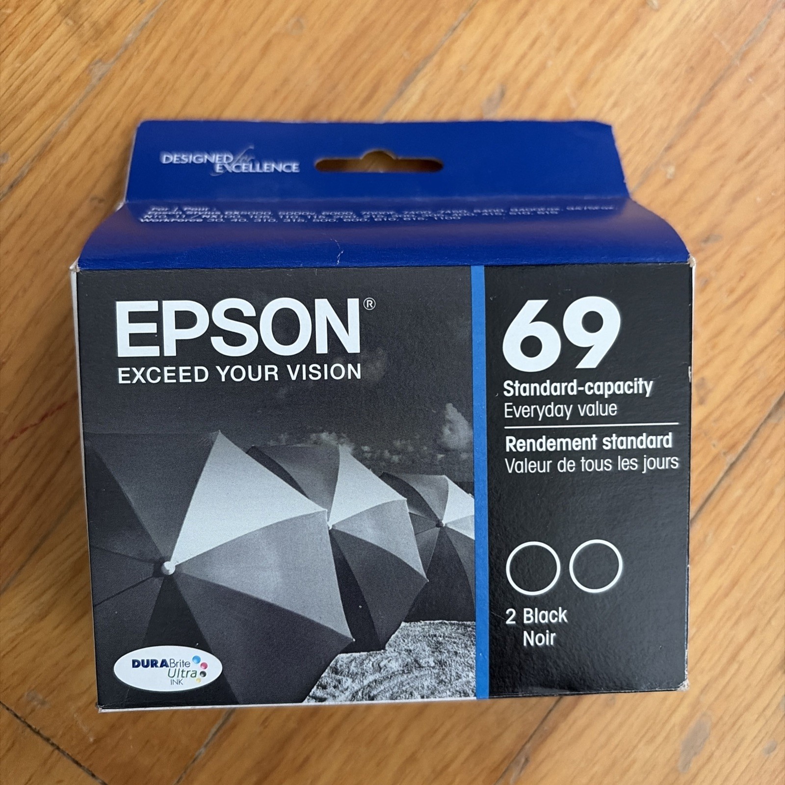 Epson 69 Black Ink Cartridge 2 Pack Expired 2018 Genuine Authentic OEM Original