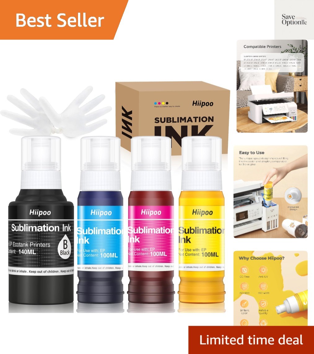 Sublimation Ink 440ML Autofill Bottles Refill for Epson ET-2800 ET-15000 ET-2...