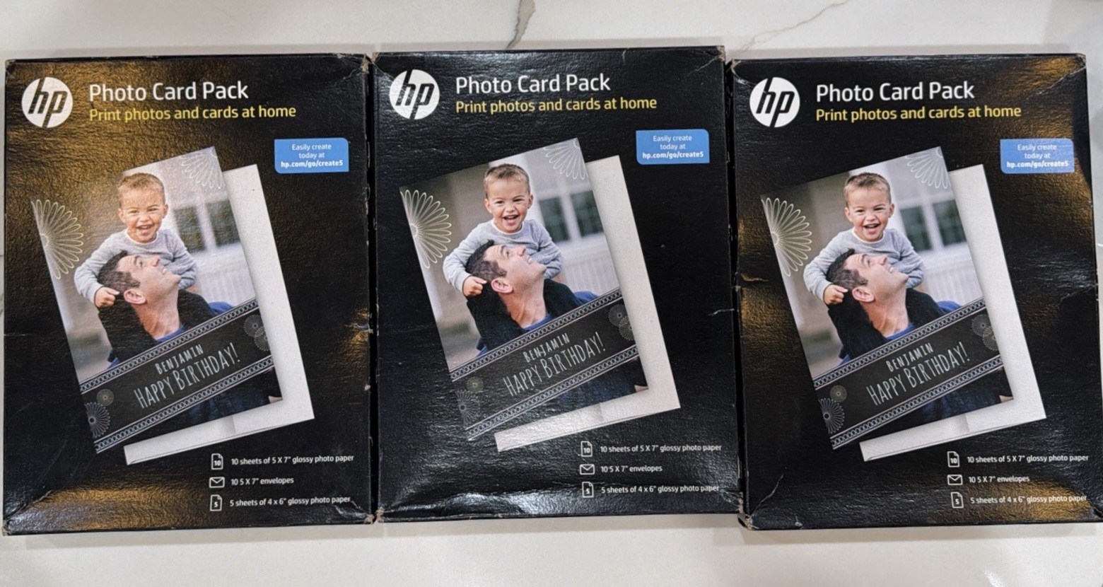 HP Glossy Photo Card Pack Lot Of 2 SF791A 5x7 4x6 Papers with Envelopes