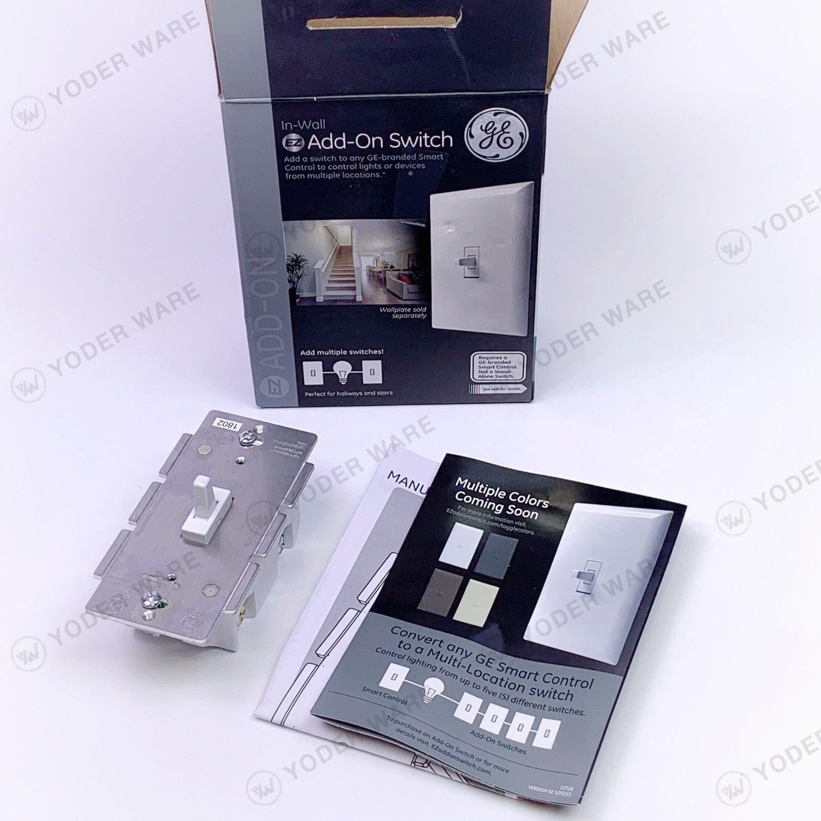 GE 12728-4 ADD-ON Switch ZW2003 For GE Smart Control  Zigbee, Z-Wave Open Box