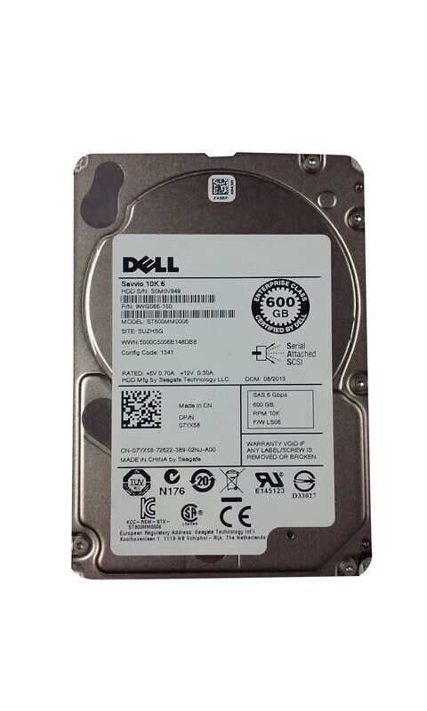 Dell ST600MM0006 600 GB 2.5 in SAS 2 Enterprise Hard Drive HDD