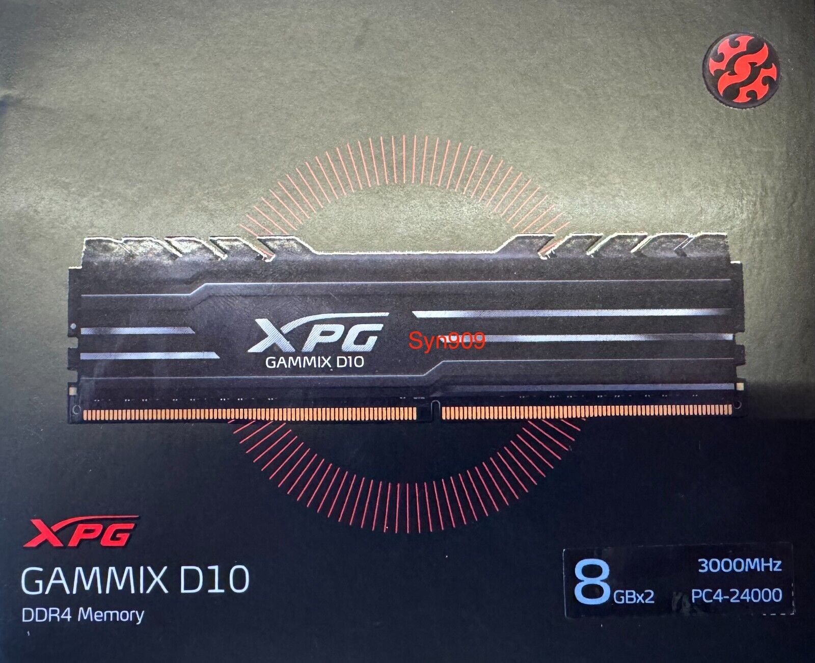 ADATA XPG GAMMIX D10 16GB (2 X 8GB) DDR4 3000 CL16 SDRAM (PC4 24000)