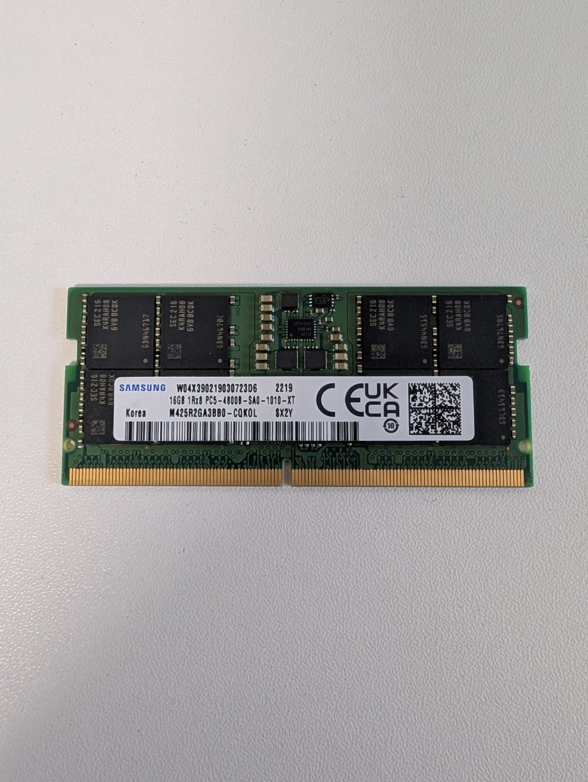 Samsung 16GB 1x16GB DDR5 4800 CL40 SO-DIMM Laptop Memory RAM Kit