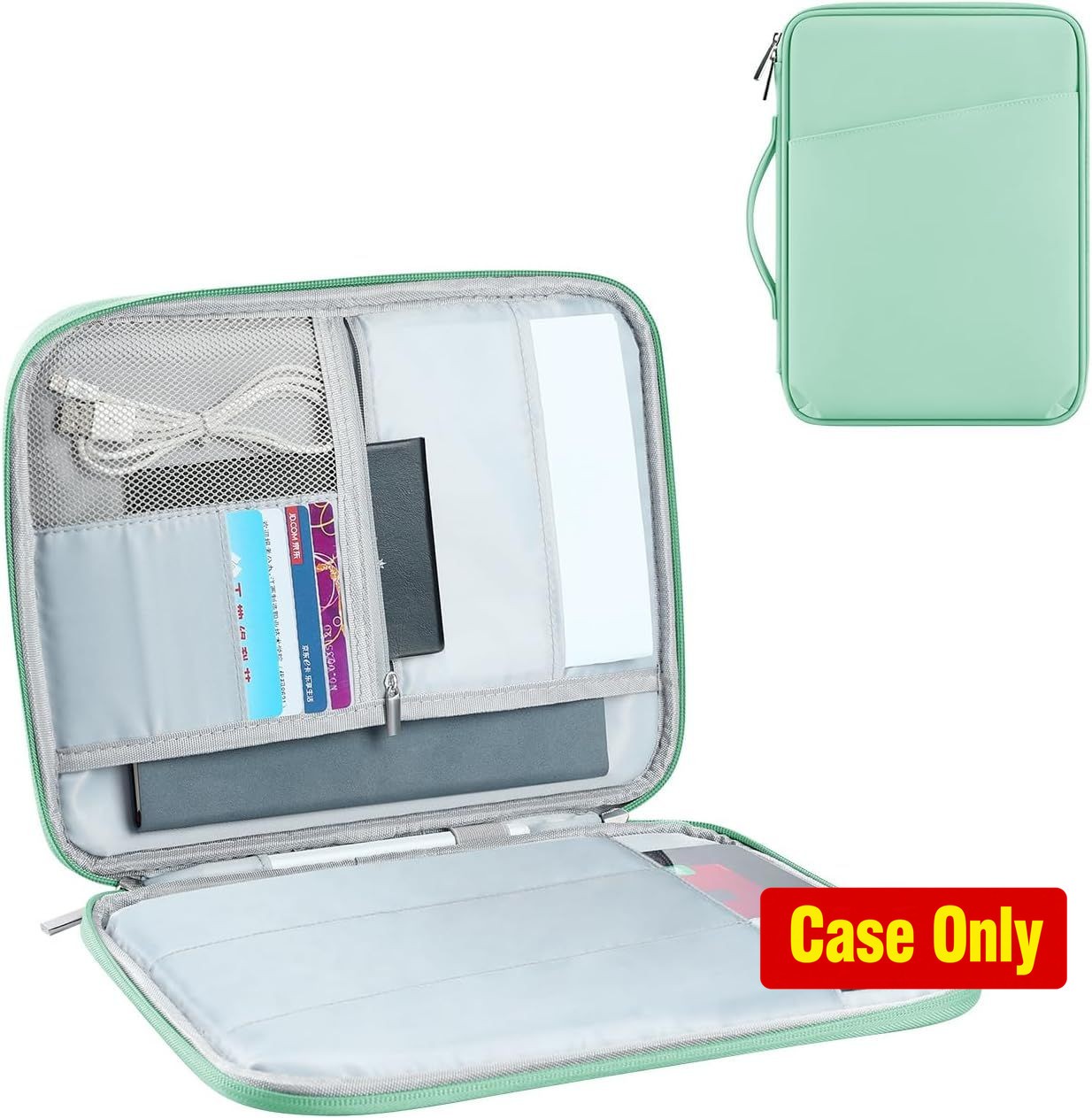 Case for iPad 11" - Mint Green PU Protective Tablet Case