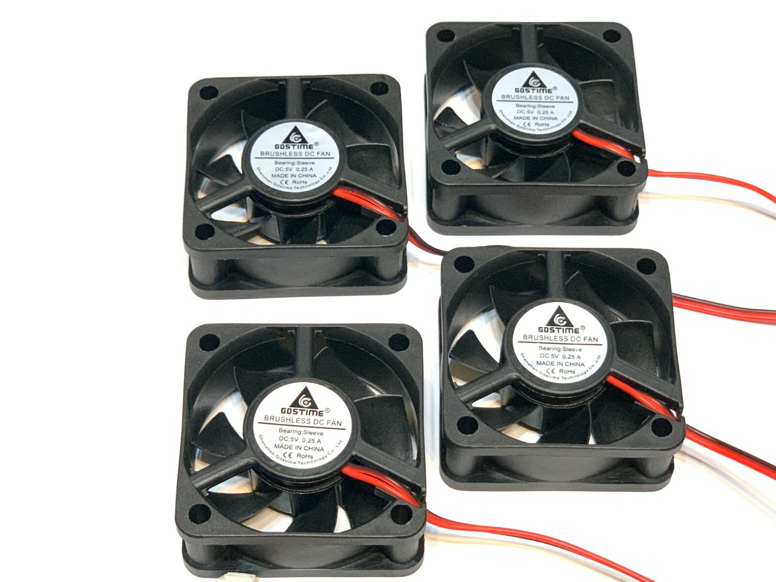 4 Pieces GDSTIME 5v 5020 fan dc 50x50x20 5cm 50mm 2pin heatsink computer CPU A46
