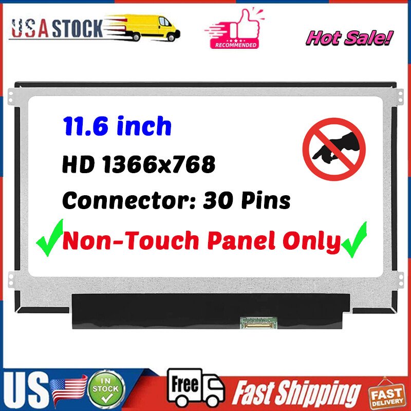 X50pcs New 11.6" B116XTN02.3 LED LCD Screen Replacement Non-Touch HD 1366x768