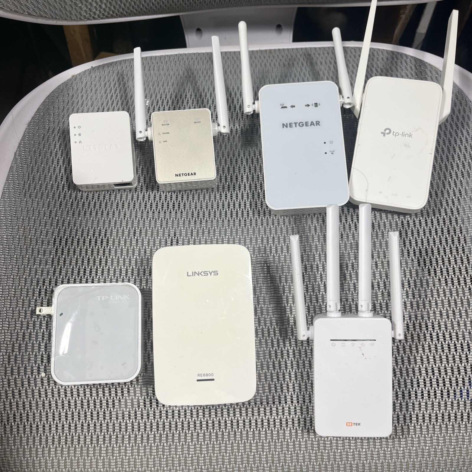 Netgear Linksys Tp-link WiFi Range Extenders Lot Of 7