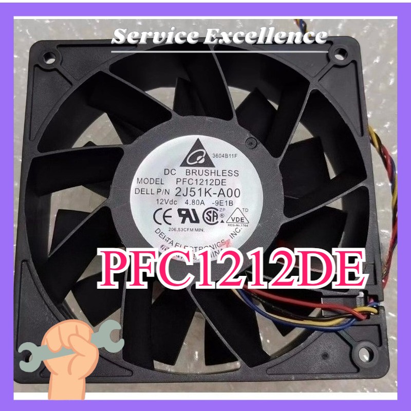  NEW Delta PFC1212DE 12V 4.8A 12038 12CM General Cooling Fan Fast Shipping 4-Pin