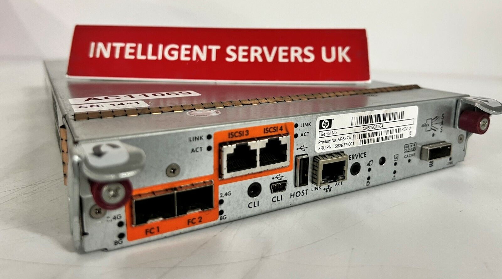 HP AP837A StorageWorks P2000 G3 FC/iSCSI Modular Smart Array Controller