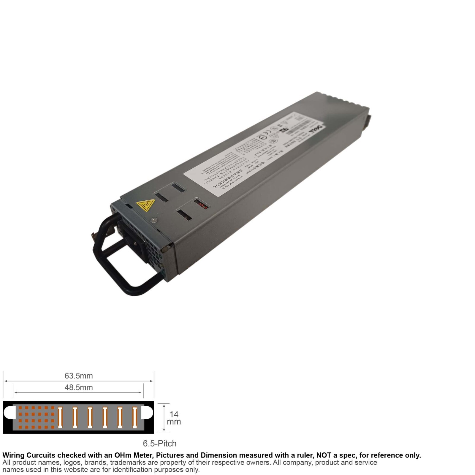 Power Supply Redundant  670W Dell UX459 0UX459 ATSN Z670P-00 PowerEdge 1950