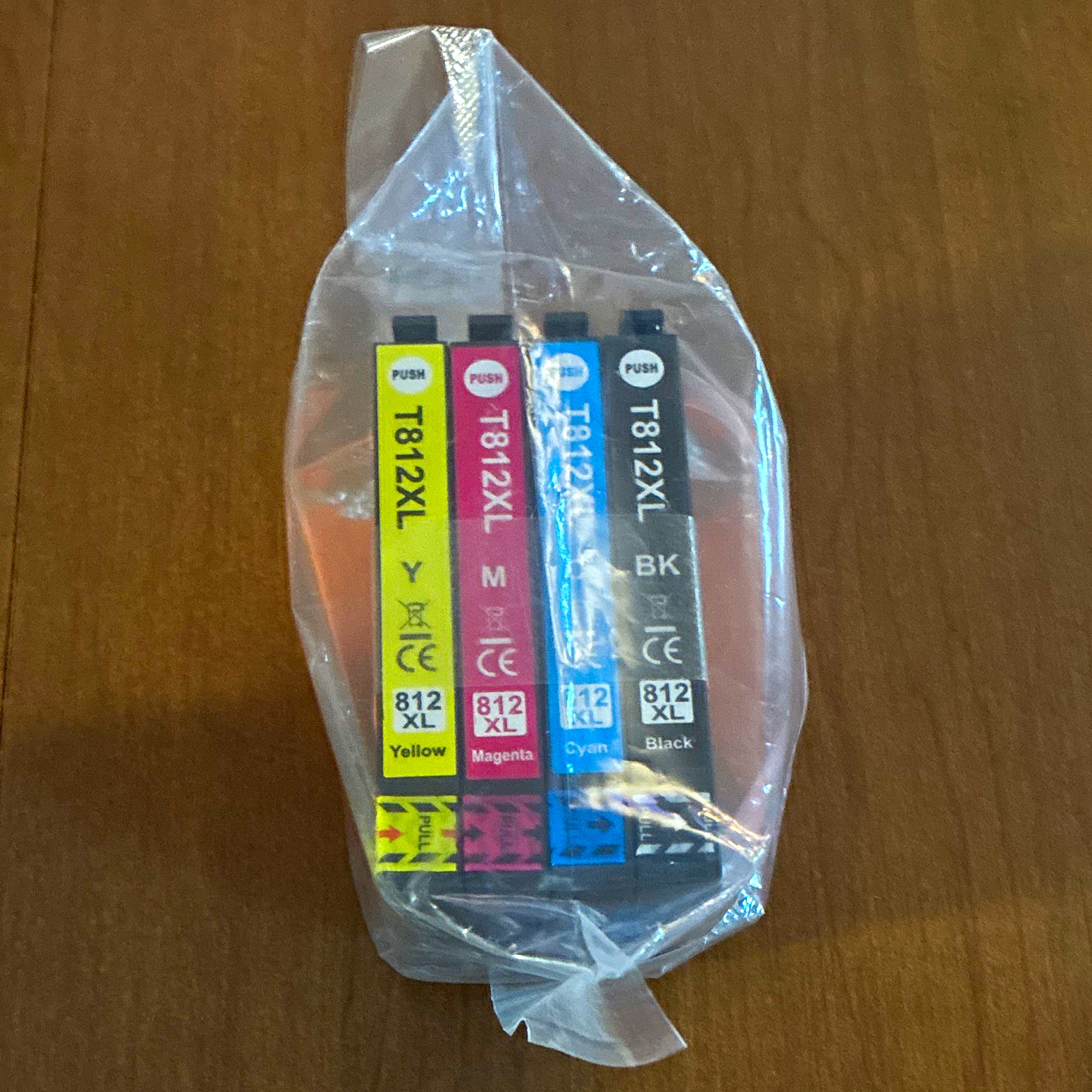 T812XL Compatible Inkjet Ink Cartridge Set for Epson BK C M Y (4-Pack)
