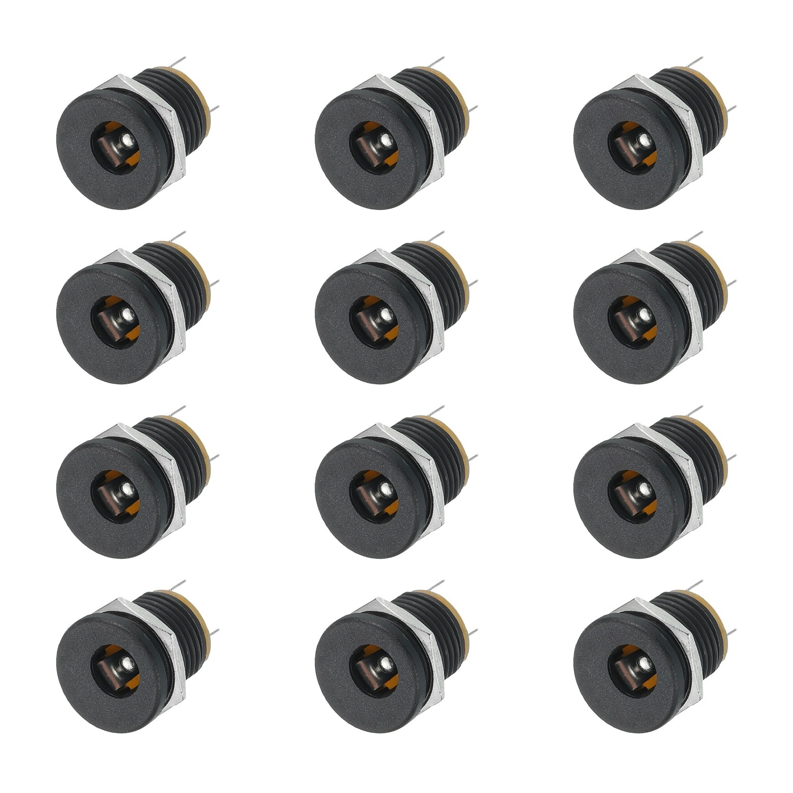 40pcs DC5525 Power Jack, 30V 0.5A 18x14x14mm 3 Pin, Black