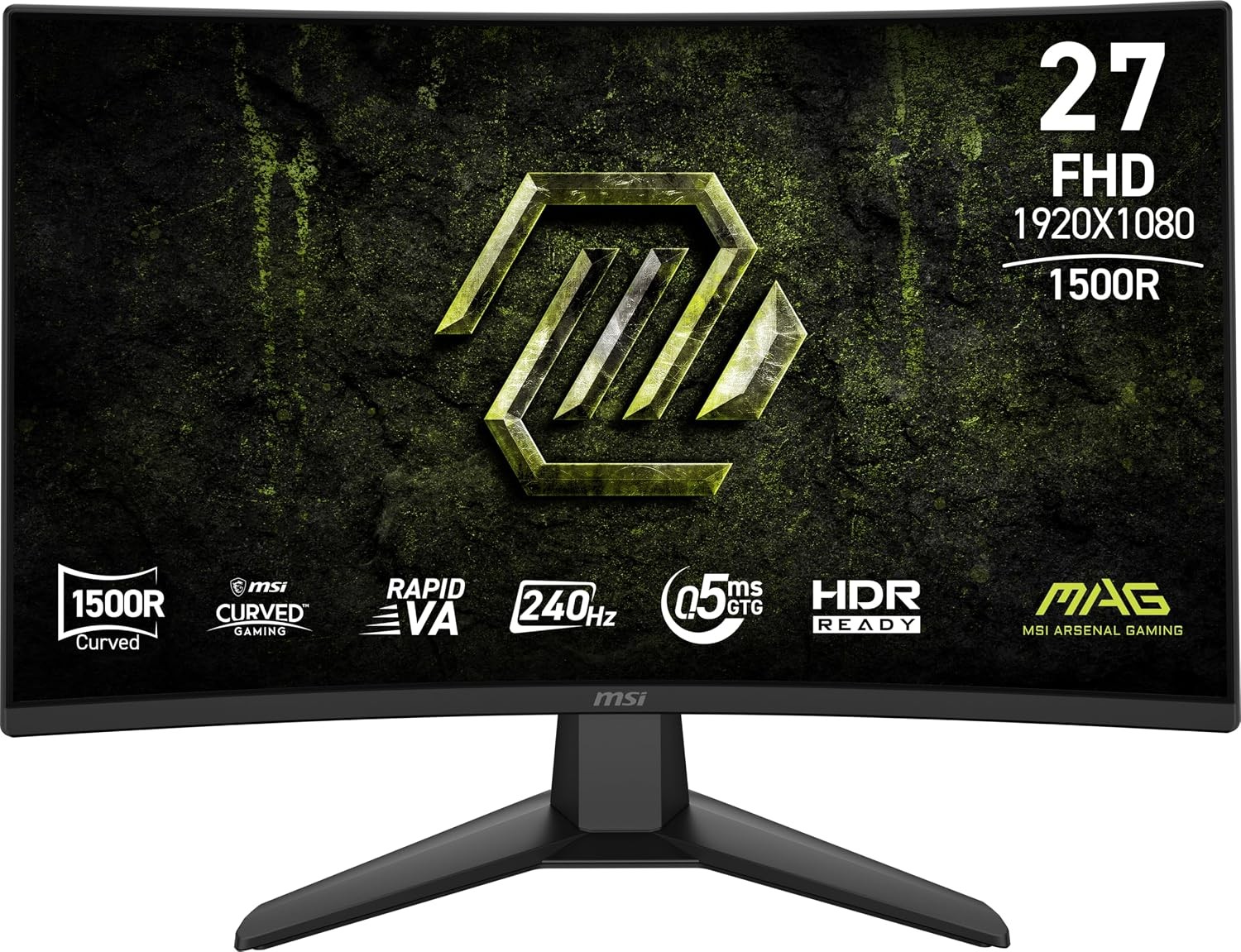 msi MAG 274CF X24 27-inch 1920 x 1080 (FHD) Gaming Monitor, 240Hz, AMD FreeSync