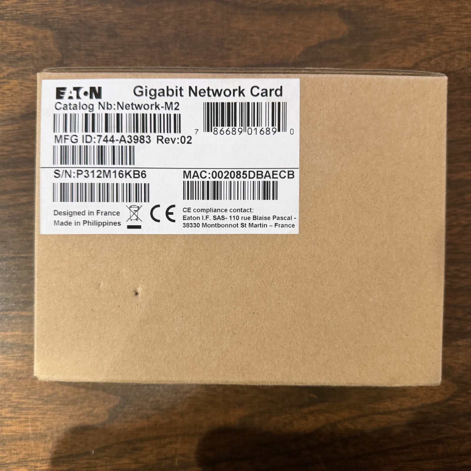 Genuine Eaton Network-M2 Remote Management Gigabit Ethernet Card 744-A3983
